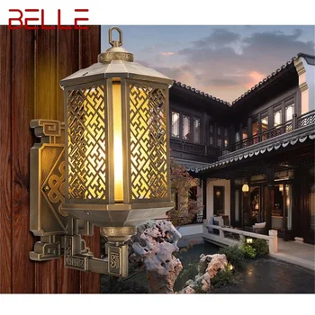 BELLE Clasică în aer liber Lumini de Perete Retro Bronz CONDUS Sconces Lampa rezistent la apa IP65 Decorative Pentru Casa Prispa Villa