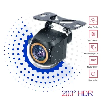 200°AHD 1920*1080P de Înaltă Definiție Starlight Fisheye Obiectiv superangular Full HD Night Vision Masina din Spate Vedere aparat de Fotografiat Dash Cam