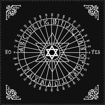 Pânză Neagră Masă De Vrăjitorie Tapiserie Astrologie Tarot Divinație Carte De Masă