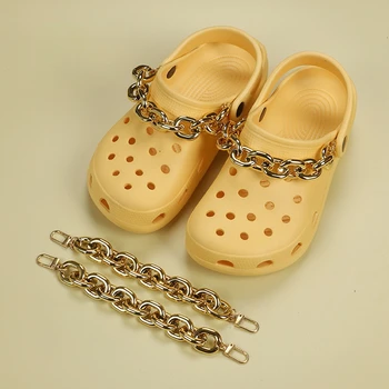 1BUC Pantofi Farmece Lanț de Aur a Crescut Diamond-montat Pantofi Lanț Accesorii Croc Saboți Sandale Detasabila Decora Fată Cadouri