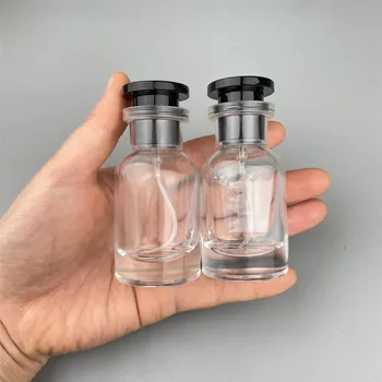 Fantezie Rotund Gol Clar Parfum de Sticlă Sticla de Parfum 30ml Parfum Spray Sticle de Sticlă Cu Capac