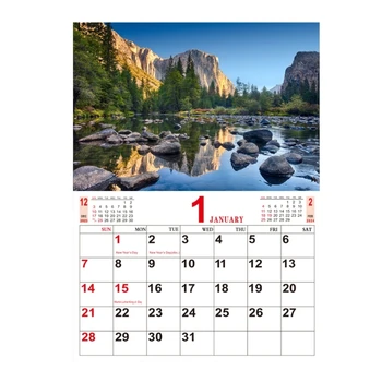 Calendar de perete Lunar Hangable Calendare pentru Dormitor Colecție de Fotografie