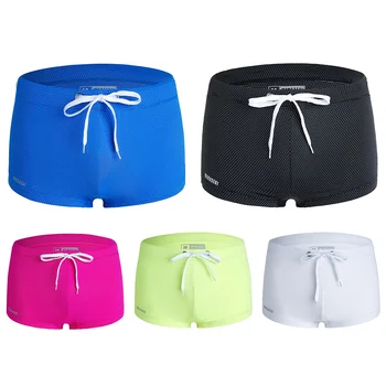 1buc costum de Baie Boxeri Nylon+Spandex Stretch Bărbați Respirabil Înot pantaloni Scurți iute Uscat Sswimming Trunchiuri 4 Culori