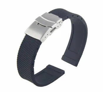 Cauciuc siliconic Ceas Trupa 20mm 22mm 24mm Curea de cauciuc Watchbands înlocuitor pentru Samsung Gear Timex seiko