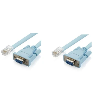 2X USB Consola Cablu RJ45 Cat5 Ethernet, Rs232 DB9 COM Port Serial de sex Feminin Rollover Routere Adaptor de Rețea Cablu de 1.8 M