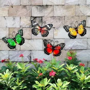 3D Butterfly Agățat de Perete Decor din Fier Forjat, Curte Rafinat Garden Home Decor Fereastră Meserii în aer liber Ornamente Metalice