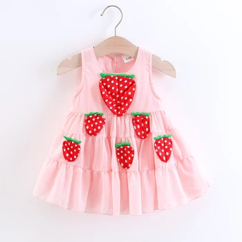 Stil de vara rochie fata în vârstă de 0-3 ani baby girl berry fusta copil fără mâneci șifon fusta fata printesa fusta
