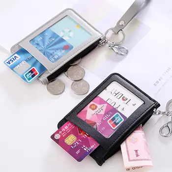 Coreeană Portabil Dublă Față-Verso Autobuz Card Bancar Card De Acces, Card De Control, Insigna Caz Breloc Carte De Titularul Portofel
