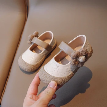 2023 Nou Moale Printesa Pantofi de Flori pentru Copii Pantofi Casual Picătură de Transport maritim Simplu Rotund-deget de la picior Pantofi Fete Simple, Non-alunecare de Apartamente PU