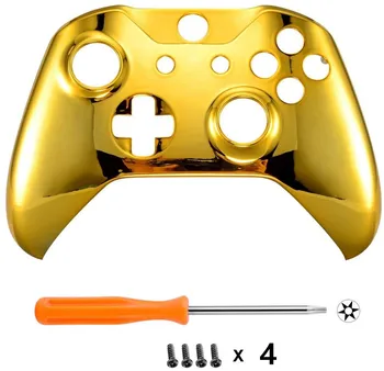 Pentru Microsoft Xbox One S & Xbox One X Controller Chrome Gold Edition Față Carcasă Capac Caz Masca De Înlocuire